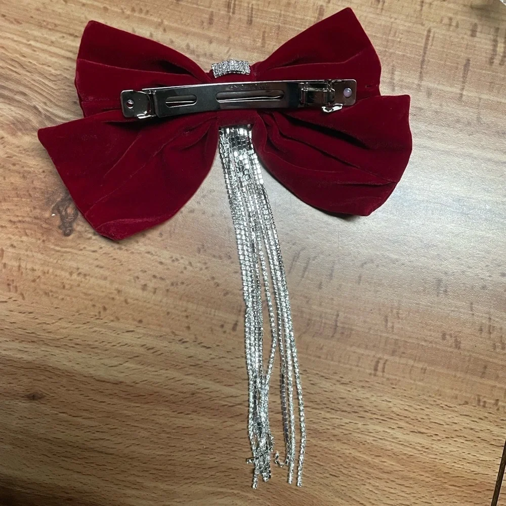 Oversized Velvet Bow French Barrette Hair Clip